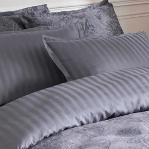 Taie de traversin - Toile Fleurie gris foncé*Rodier Discount