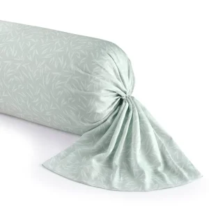 Taie de traversin satin de coton - Olea europaea Vert*Maison Héritage Fashion