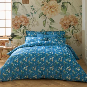 Taie de traversin satin de coton Belle de nuit Bleu - 43 x 210 cm*Rodier Hot