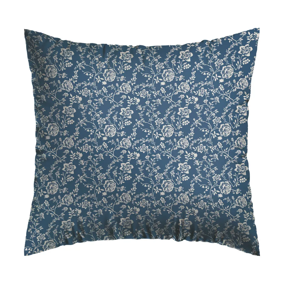 taie_doreiller_coton_perc_0.webp Taie d'oreiller coton percale fleurs - Bleu*Chevignon Fashion
