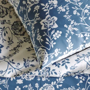 Taie d'oreiller coton percale fleurs - Bleu*Chevignon Fashion