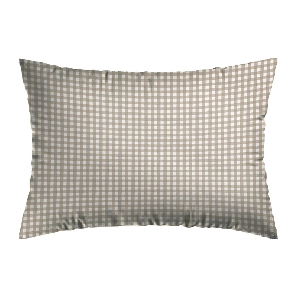 taie_doreiller_coton_vich_0-1.webp Taie d'oreiller coton Vichy - Taupe*Chevignon Discount