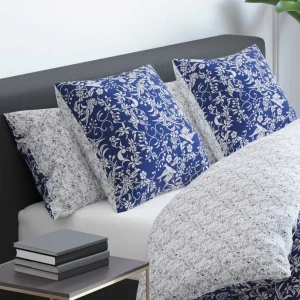 Taie d'oreiller satin de coton Birds Bleu*Cacharel Hot