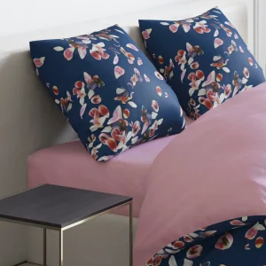 Taie d'oreiller satin de coton - Aurore Rose*Cacharel New