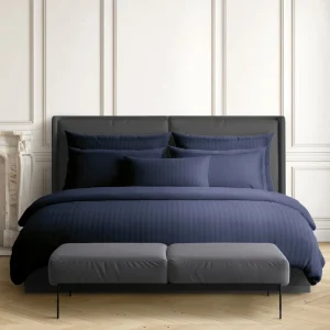 Taie(s) d'oreiller - Jacquard tissé - rayures bleu foncé*Ines by Ines de la Fressange Outlet