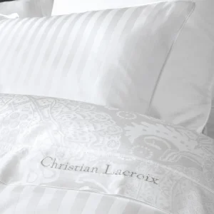 Taie(s) d'oreiller en satin de coton - tissé Jacquard - Arles Blanc*CXLbyChristianLacroix Online