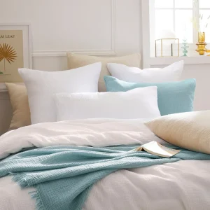 Taie(s) d'oreiller gaze de coton - Uni Blanc*Rodier Clearance