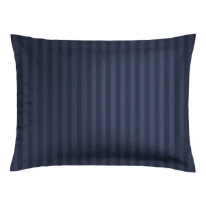 Taie(s) d'oreiller satin de coton rayure tissé Jacquard - Bleu foncé*Rodier Hot