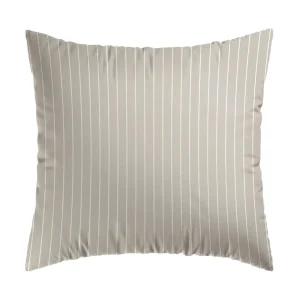 Taie(s) d'oreiller satin de coton - Rayures élégantes Taupe*Maison Héritage Outlet