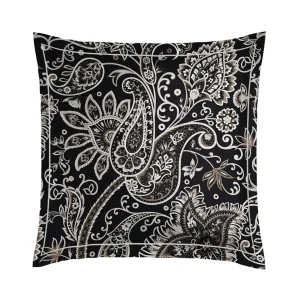 Taie(s) d'oreiller satin de coton - Indienne Noir*Maison Héritage Fashion