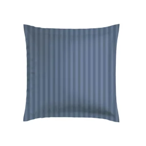 Taie(s) d'oreiller satin de coton rayure tissé Jacquard - Bleu*Rodier Discount