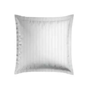 Taie(s) d'oreiller satin de coton rayure tissé jacquard - Blanc*Cacharel Online