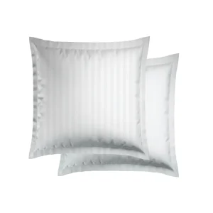 Taie(s) d'oreiller satin de coton - Rayure tissé Jacquard - Blanc*Chevignon Fashion