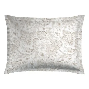 Taie(s) d'oreiller satin de coton - Indienne Taupe*Maison Héritage Hot