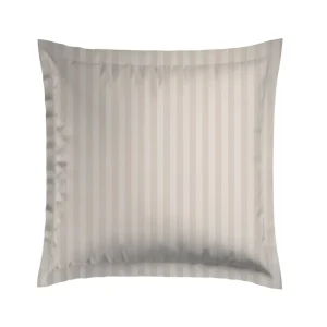 Taie(s) d'oreiller satin de coton rayure tissé Jacquard - Taupe*Ines by Ines de la Fressange Hot