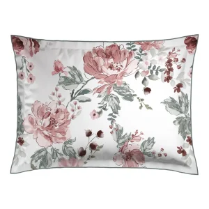 Taie(s) d'oreiller satin de coton - Peony blanc*Maison Héritage Discount