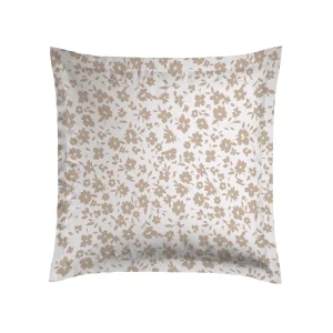 Taie(s) d'oreiller satin de coton - Eglantine Blanc / Taupe*Cacharel Fashion