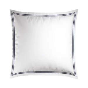 Taie(s) d'oreiller satin de coton - Paris Bleu foncé / Blanc*Maison Héritage Fashion