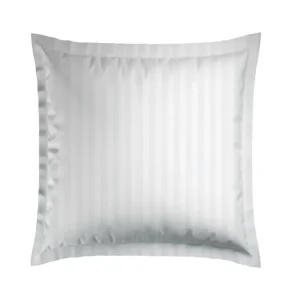 Taie(s) d'oreiller satin de coton rayure tissé Jacquard - Blanc*Rodier Outlet