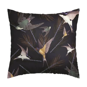 Taie(s) d'oreiller satin de coton - Hirondelles Prune*CXLbyChristianLacroix Outlet