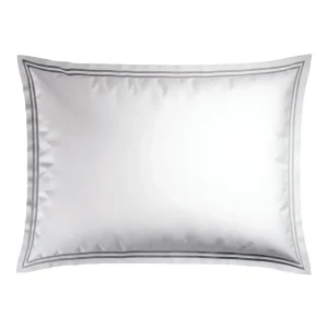 Taie(s) d'oreiller satin de coton - Nice Gris / Blanc*Rodier New