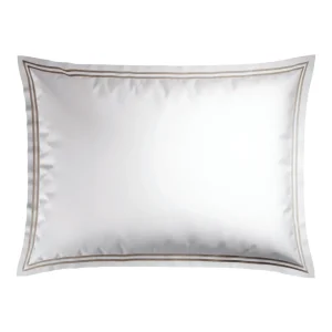 Taie(s) d'oreiller satin de coton - Nice Taupe / Blanc*Rodier Fashion