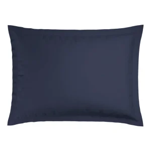 Taie(s) d'oreiller satin de coton rayure tissé Jacquard - Bleu foncé*Rodier Hot