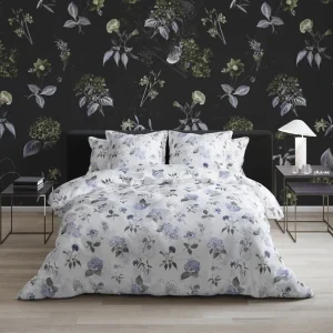 Taie(s) d'oreiller satin de coton - Fleurs Passion blanc*Cacharel Outlet