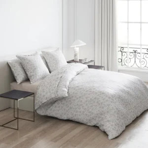 Taie(s) d'oreiller satin de coton - Eglantine Blanc / Taupe*Cacharel Fashion