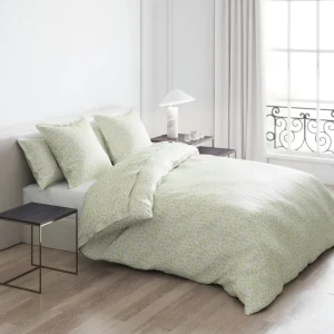 Taie(s) d'oreiller satin de coton - Eglantine Blanc / Lemon*Cacharel Discount