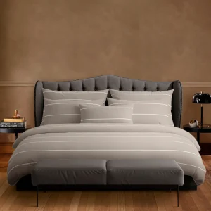 Taie(s) d'oreiller satin de coton - Charles Taupe*Chevignon Clearance