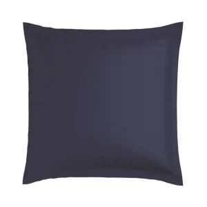 Taie(s) d'oreiller satin de coton - La Rochelle Blanc / Bleu foncé*Cacharel Discount