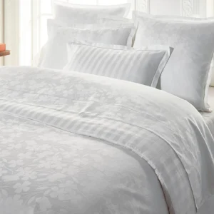 Taie(s) d'oreiller satin de coton - tissé Jacquard - Cresson de Fontaine Blanc*Ines by Ines de la Fressange Discount