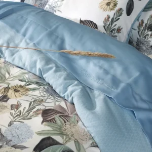 Taie(s) d'oreiller satin de coton - Garden Micro Bleu clair*CXLbyChristianLacroix New