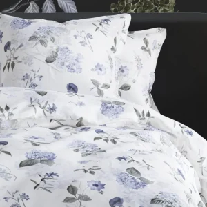 Taie(s) d'oreiller satin de coton - Fleurs Passion blanc*Cacharel Outlet