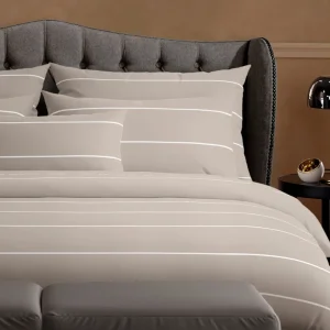 Taie(s) d'oreiller satin de coton - Charles Taupe*Chevignon Clearance