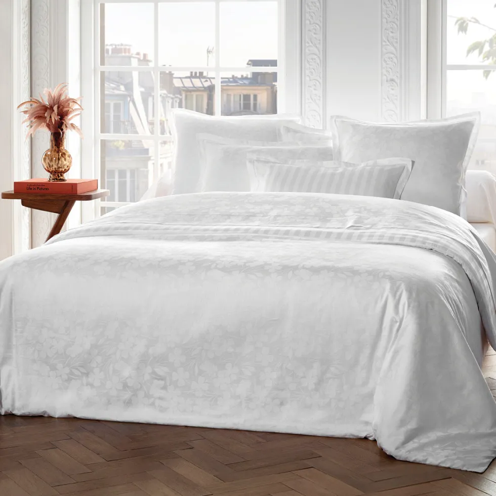 taies_doreiller_satin_de__3-115.webp Taie(s) d'oreiller satin de coton - tissé Jacquard - Cresson de Fontaine Blanc*Ines by Ines de la Fressange Discount