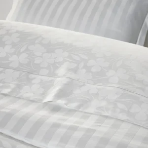 Taie(s) d'oreiller satin de coton - tissé Jacquard - Cresson de Fontaine Blanc*Ines by Ines de la Fressange Discount