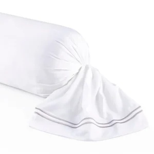 Taie(s) d'oreiller satin de coton - Nice Gris / Blanc*Rodier New