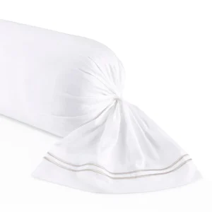 Taie(s) d'oreiller satin de coton - Nice Taupe / Blanc*Rodier Fashion