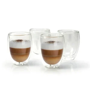 4 verres à café/thé à double paroi – verre – 350 ml*Sauter Sale